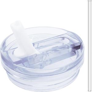 Dreamfocus 40 oz Leak Proof Flip Straw Lid Replacement for Stanley 40 oz Quencher H2.0 and ProTour Tumbler (Snow)