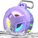 EBODA Bluetooth Shower Speaker, IP67 Waterproof Portable Wireless Small Speakers, Floating, 24H Playtime for Home, Beach, Pool, Kayak, Hiking, Boat Accessories, Gifts for Women, Girls - Purple