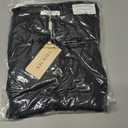 Ekouaer Womens Waffle Knit Pajama Sets Long Sleeve Top and Shorts Matching Lounge Set Loungewear Sweatsuit with Pockets (Black, M)