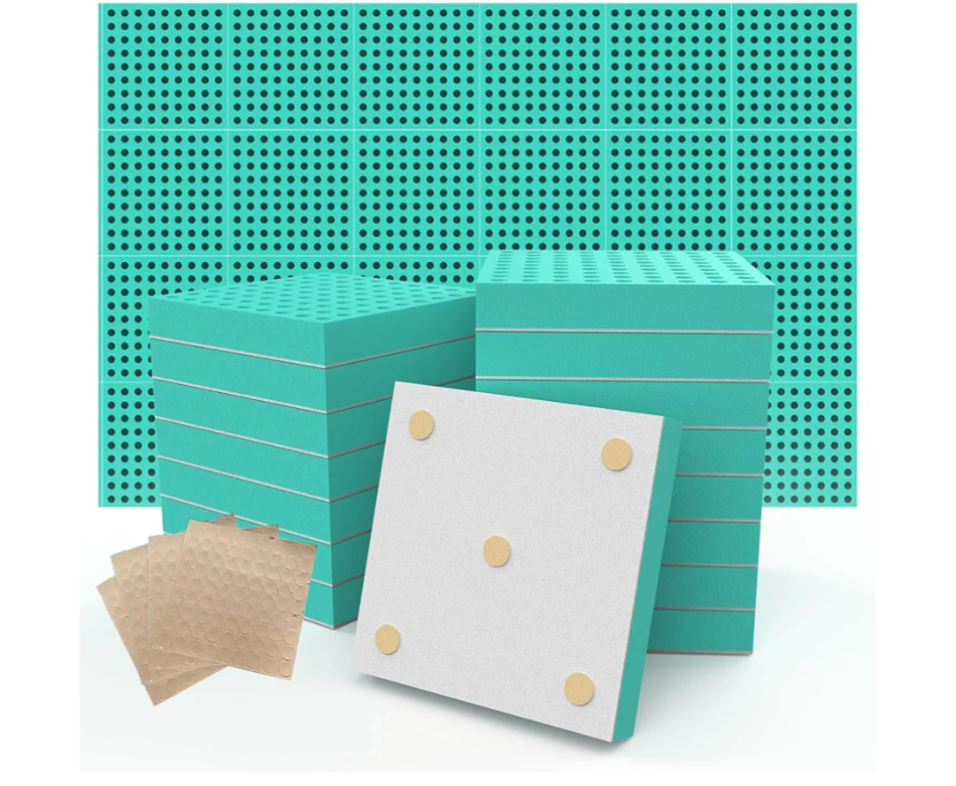 Acoustic Foam Panels, Sound Proof Foam Panels for Walls, Soundproofing Absorbing Panels Studio Noise Absorbing for Studio, Office, Home, 2" x 12" x 12"