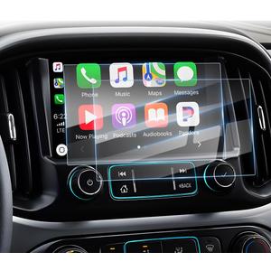 Karltys [Upgrade 2 Pack Screen Protector for [No Glare & Fingerprint] Tempered Glass 2015-2022 Chevy Colorado /2015-2021 Silverado /2015-2020 Suburban /2015-2020 Tahoe 8-Inch