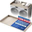 OfficeSimpli Washer Dryer Countertop, Made in USA, 27.5 x 58 in, Rustic Oak, Large