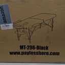 CLORIS 84" Professional Massage Table Portable 2 Folding Lightweight Facial Solon Spa Tattoo Bed Height Adjustable with Carrying Bag & Aluminium Leg Hold Up to 1100LBS (Black)