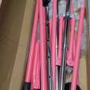 Safly Fun Gymnastics Bar for Kids 3-9, Foldable & Adjustable 35"-51", Supports 140Lbs with Pad, Easy to Assemble, Gymnastics Equipment for Indoor/Outdoor Training (Pink)