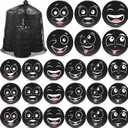 Wettarn Novelty Foam Ice Hockey Pucks 3" Emotion Mini Knee Indoor Hockey Pucks with Mesh Bag for Practicing and Training Party Favors Birthday Fun Gift Decoration (Black)