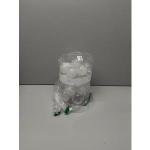 Sea Team Christmas Baubles Set Clear Plastic Shatterproof Multi-Size Decorative Christmas Baubles with Stuffed Delicate Decorations (25 Pieces)