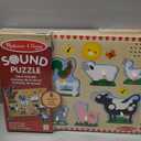 Melissa & Doug Farm Animals Sound Puzzle - Wooden Peg Puzzle with Sound Effects (8 pcs),  Farm Animals