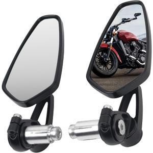 Motorcycle mirrors - 7/8" (22mm) Bar End Mirrors Adjustable Handlebar Rear View Mirrors Compatible With Honda Grom MSX125 CB500F Kawasaki Z125 pro Z650 Z750 Z800 Z900 ER6N ER6F Suzuki SV650 GSX-S750