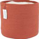 Cotton Rope Basket For Girls Boys Kids 16X14 Baby Laundry Basket Nursery Bin Round Woven Baskets Organizer For Storage Toys Blankets Shoes Clothes rustic