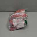 Artoid Mode Red Winter Snowman Vinyl Round Placemats Set of 4, 14 Inch Washable Non-Slip Woven Plastic Table Mats for Party Kitchen Dining Decor