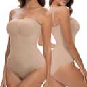 Strapless Shapewear Bodysuit for Women Tummy Control Strapless Bodysuit Triangle Seamless Body Shape Tops Going out M