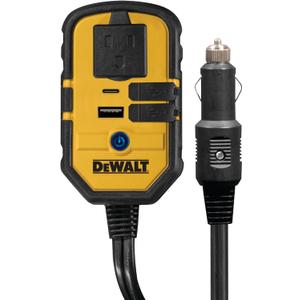 DEWALT DXAEPI140 Power Inverter 140W Car Converter: 12V DC to 120V AC Power Outlet with 25W USB Type C and 15W USB Type A Ports DEWALT DXAEPI140 Power Inverter 140W Car Converter: 12V DC to 120V AC Power Outlet with 25W USB Type C and 15W USB Type A Ports