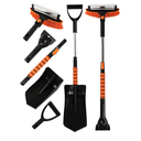 41" Extendable Ice Scrapers for Car Windshield 2-in-1 Snow Brush for Car Snow Scraper for Car Snow Scraper and Drush with Ergonomic Foam Grip for Cars, Trucks, SUVs with 360� Pivoting Brush Head