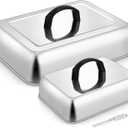 Rectangle Cheese Melting Dome, HaSteeL Stainless Steel Basting Cover for Flat Top Griddle BBQ Steaming Grilling Cooking Indoor & Outdoor, Large 13In & Small 9.3In, Heavy Duty & Dishwasher Safe , 1 Pack