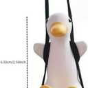 2Pcs Cool Swinging Duck Car Ornament  Cute Rearview Mirror Hanging Accessory, Dashboard Dcor, Duck Gift for Drivers and Car Lovers