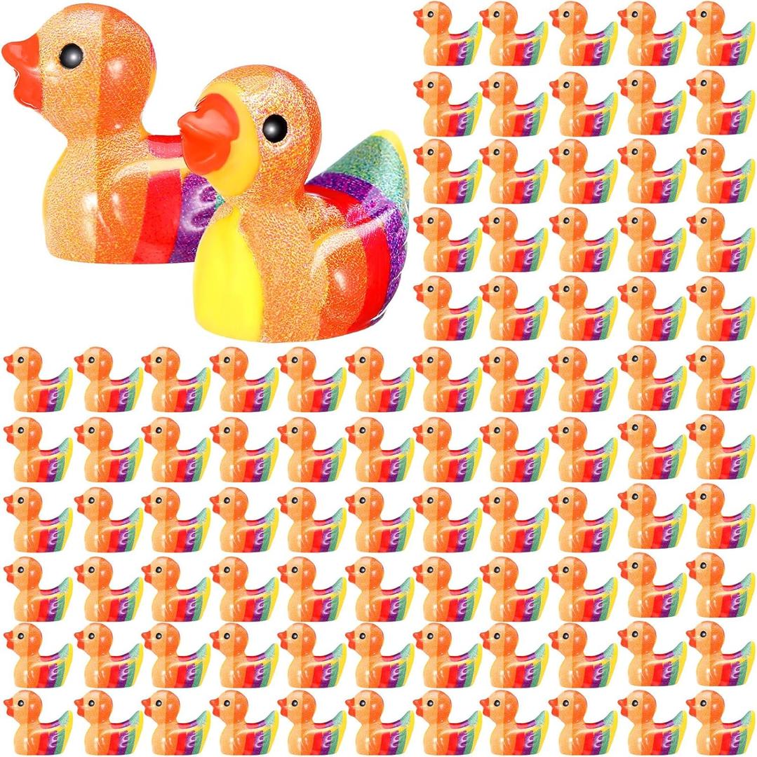 Soulchen 100 Pcs Mini Resin Ducks Rainbow Colorful Miniature Duck Figurines Tiny Resin Animals to Hide Fall Decorations for Miniature Fairy Micro Landscape Aquarium Dollhouse Garden DIY Accessories Soulchen 100 Pcs Mini Resin Ducks Rainbow Colorful Miniature Duck Figurines Tiny Resin Animals to Hide Fall Decorations for Miniature Fairy Micro Landscape Aquarium Dollhouse Garden DIY Accessories