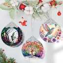 2 x Tree of Life Stained Glass Ornament - Christmas Tree Decor, Ornaments for Christmas and Exchange