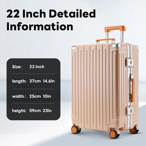22 inch carry on luggage suitcase locks tsa approved Hardside Lightweight Suitcase with Cup Holder TSA Lock Carry On Luggage with USB Port Phone Holder suitcases with 360° 8 Double Spinner Wheels