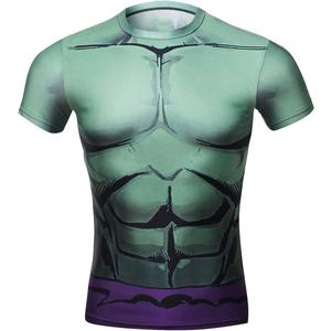 Red Plume Men's Compression Armor Fitness Shirt,Green Giant Sports T-Shirt(XL, Muscle)
