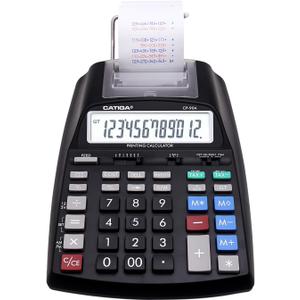 CATIGA Printing Calculator with Tape Print Out - 10 Key Adding Machine with Paper Roll, Desktop Electric Calculator for Accounting, Business, Finance, Home Office Use CP90A, 1) Black Pro