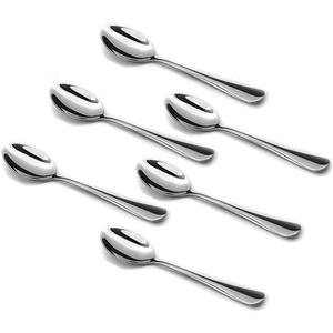 Wesdxc56 Demitasse Espresso Spoons, Mini Coffee Spoon, 4.7 Inches Stainless Steel Small Spoons for Dessert, Set of 6 (Silver)