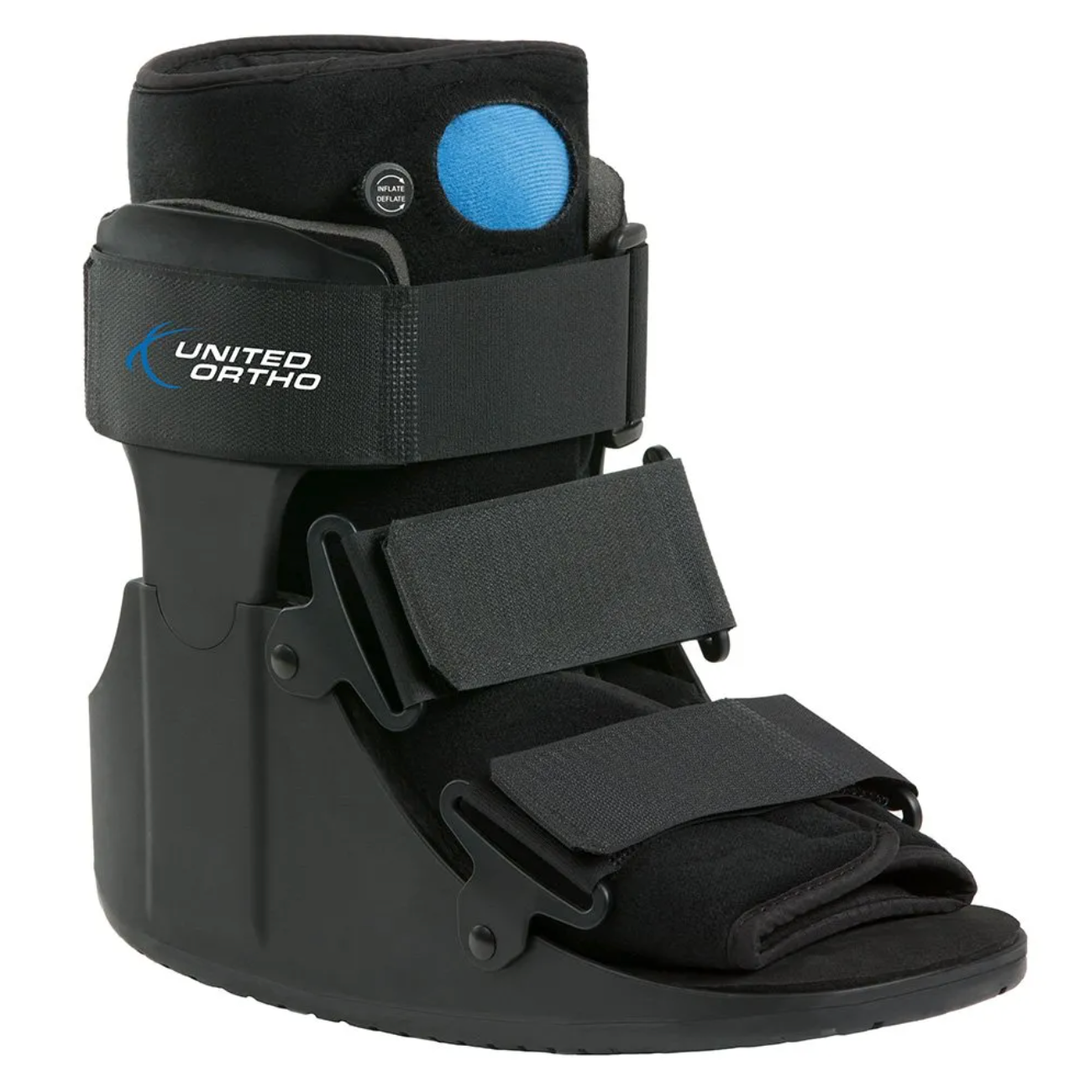 United Ortho Short Air Cam Walker Fracture Boot, Large, Black