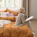 Bedsure Honey Ginger Duvet Cover King Size - 3 Pieces Prewashed Extra Soft Bedding Set, Includes 1 Duvet Cover 104x90 Inches with Zipper Closure & 2 Pillow Shams, Comforter Not Included