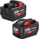 2Pack 15000mAh Lithium-ion Battery Replacement for Milwaukee 18V Battery Long Runtime Compatible with Milwaukee 18V Lithium Battery 48-11-1862 48-11-1852 48-11-1882 Cordless Tools (15.0Ah 2Pack) 