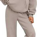 Trendy Queen Womens 2 Piece Outfits Lounge Fall Fashion Sets Oversized Sweatshirts Wide Leg Pants Sweatsuits Winter Clothes Coffeegery L 