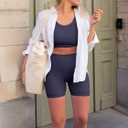 Laite Hebe Biker Shorts Women High Waisted Tummy Control- 5"/8"/Capri, Ultra-Comfort for Workouts, Yoga & Daily Wear (M)