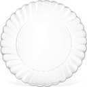 Oasis Creations Premium Hard Plastic Plate Set 100 x 6 Clear Round Plates - Washable & Reusable - Party Supplies For Birthdays, Celebrations, Buffets, Fiestas, Catering & More