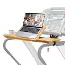 Houseables Treadmill Desk Attachment, Treadmill Desk Workstation, 34x12”, Bamboo, Adjustable Desk for Treadmill, Treadmill Laptop Holder Stand, Treadmill Table, Desk for Over Treadmill, Treadmill Tray