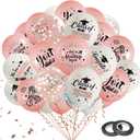 75Pcs Pink Graduation Decorations 2026 Balloons Class of 2026 Graduation Party Supplies with Congrats Balloon Ribbons for Congrats Party Decoration