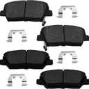 Front Brake Pads Set Compatible with Hyundai Azera, Hyundai Santa Fe XL Sport, Kia Sorento Ronto Automotive Replacement Brake Pads Semi-Metallic D1687
