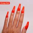 Neon Gel Nail Polish, 15ML Orange Red Gel Polish spring summer Soak Off LED UV DIY Nail Art Starter Manicure Salon