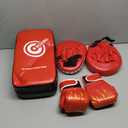 3-in-1 Boxing Gloves Punching Mitts Kick Pack Set for Kids, Curved Boxing Mitts Focus Pads, Adjustable Taekwondo Kick Pad, Gloves for Kicking Karate Kickboxing Muay Thai MMA Training