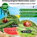 2 x Stainless Steel Watermelon Cutter - Easy To Juice- Watermelon Puncher with Round-Shape Slice - Creative Melon Opener - Making Juicing Accessories