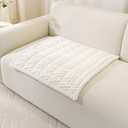 OstepDecor Chair Cover for Dogs, Couch Arm Cover, Sofa Headrest Covers Pet Friendly, Thick Soft Sofa Slipcovers Cushion Protector for Recliner Loveseat Leather L Shaped Sofa (27.6" x 27.6", White)