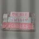 Xuhal 4 Pcs Pink Bow Bathroom Decor Coquette Bow Block Sign Farmhouse Bowknot Gifts for Home Bathroom Washroom Restroom Nursery Wedding Pink Bows Party Decorations Table Centerpieces Tiered Tray Decor