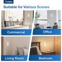 Amico 30 Pack Single Pole Light Switch with Wall Plate, UL Listed, 15A 120/277V, On/Off Rocker Paddle Interrupter Wall Switch, Grounding Screw, Residential Grade, Suitable for Home and Business, White