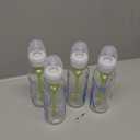 Dr. Brown's AntiColic Options+ Narrow Glass Baby Bottle with Level 1 Slow Flow Nipple, BPA Free, 8 oz/250 mL, 0m+, 4Pack 