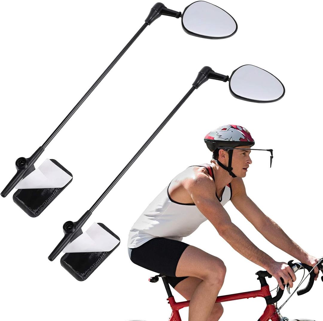 Adjustable Bike Helmet Mirror, Universal Rear View Mirror for Cycling Safety, Easy Mount Bicycle Helmet Accessory