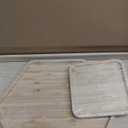 Bamboo Serving Trays Charcuterie Platter 16.5"x11.8"42x30cm with Handle, Set Includes 1xHexagon 12.5"(32cm)+1xSquare 7.8"(20cm)+1xSquare 5.9"(15cm) Small Plates for Family Dinner (1hexagon+2square)