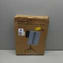 GLEAM Sheet Music Stand - Full Metal with Carrying Bag, Phone Holder, Sheet Music Folder and Clip, 5 in 1 Desktop Book Stand - Black