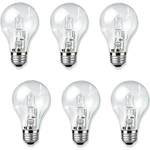 6 PCS 043168787963 Light Bulb 43 Watt A19 Bulb Halogen Light 60 Watt Replacement, 120V E26 Thread Replace 78796 Light Bulb,Dimmable Glass Light