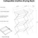 Foldable Drying Rack Clothing,Clothes Drying Rack Folding Indoor and Outdoor Rack,Laundry Drying Rack Collapsible-White…