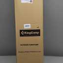 KingCamp Hammock Chair with Footrest  Heavy Duty Swinging Rocking Camping Chairs for Adults up to 400lbs, Folding Portable Oversized Rocker with Cup Holder & Pillow for Outdoor Beach Lawn RV Sports (Footrest Deluxe Cyan/Grey)