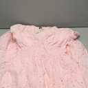 Lazysmile Long Sleeve Dresses for Women V Neck Hollow Out Eyelet Ruffle Swing A-Line Fall Vacation Boho Maxi Dress (Pink), S