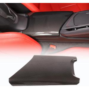 CHEAYAR Car Interior Center Armrest Box Cover Console Box Protect Cover Compatible with Chevrolet Corvette C8 2020-2023, ABS Carbon Fiber Pattern C8 Accessories (Carbon Fiber Pattern)