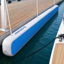 COOLWAVE 10FT Inflatable Dock Bumper, Rectangle Inflatable Flat Boat Fenders Bumpers for Docking, Heavy Duty Large Dock Fender for Yachts, Pontoon Boat, Fishing Boat, Ski Boat (10FT)